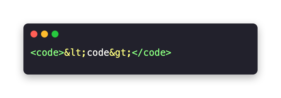 code tag example